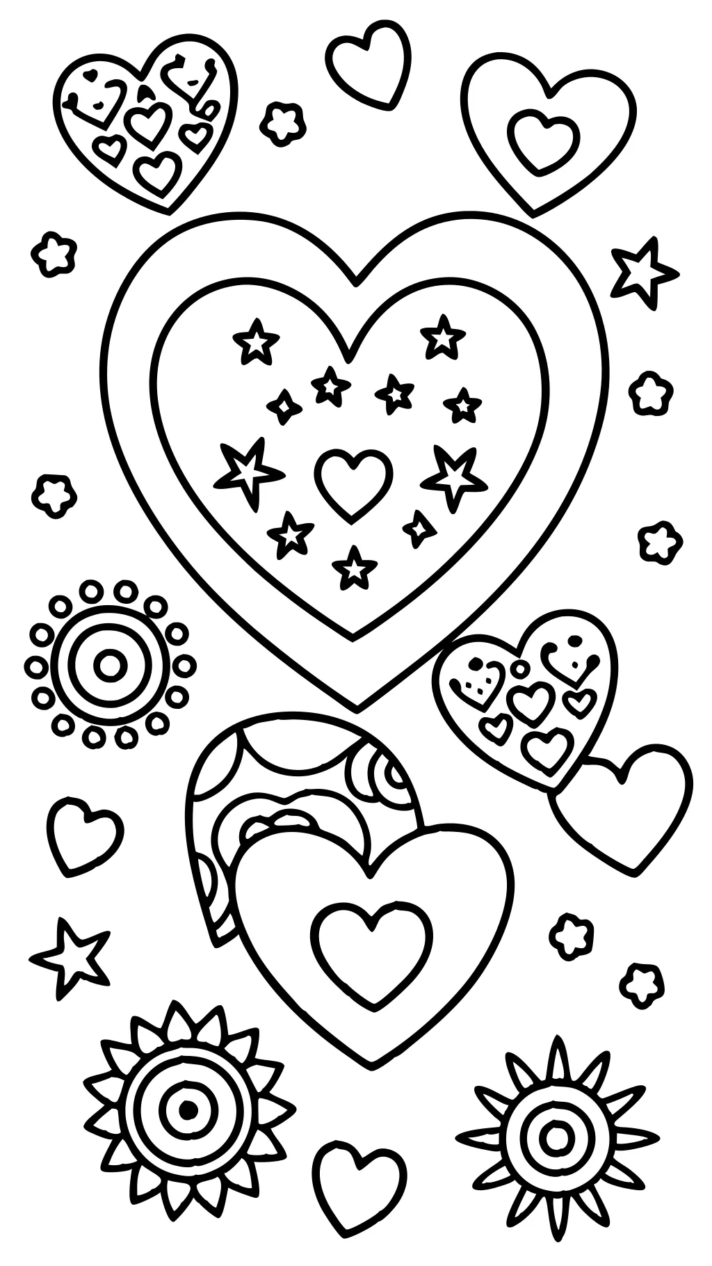 free printable coloring pages hearts